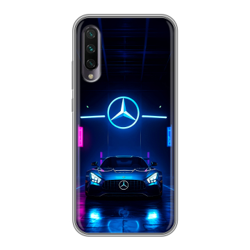 Силиконовый противоударный чехол на Xiaomi Mi A3 с принтом Mercedes Мерседес Силиконовый противоударный чехол на Xiaomi Mi A3 с принтом Mercedes Мерседес