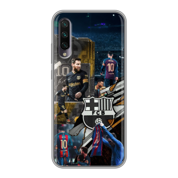 Силиконовый противоударный чехол на Xiaomi Mi A3 с принтом Messi Barcelona Силиконовый противоударный чехол на Xiaomi Mi A3 с принтом Messi Barcelona