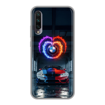 Силиконовый противоударный чехол на Xiaomi Mi A3 с принтом BMW БМВ