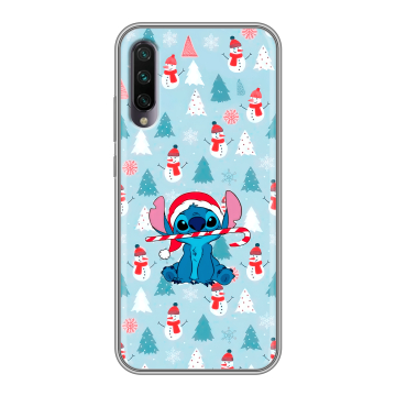 Силиконовый противоударный чехол на Xiaomi Mi A3 с принтом Стич Новый год Силиконовый противоударный чехол на Xiaomi Mi A3 с принтом Стич Новый год
