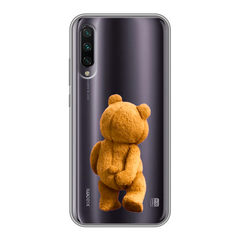 Силиконовый противоударный чехол на Xiaomi Mi A3 с принтом Медведь Силиконовый противоударный чехол на Xiaomi Mi A3 с принтом Медведь