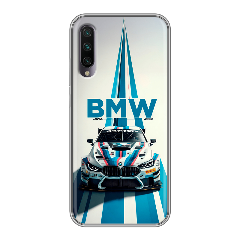 Силиконовый противоударный чехол на Xiaomi Mi A3 с принтом БМВ BMW Силиконовый противоударный чехол на Xiaomi Mi A3 с принтом БМВ BMW