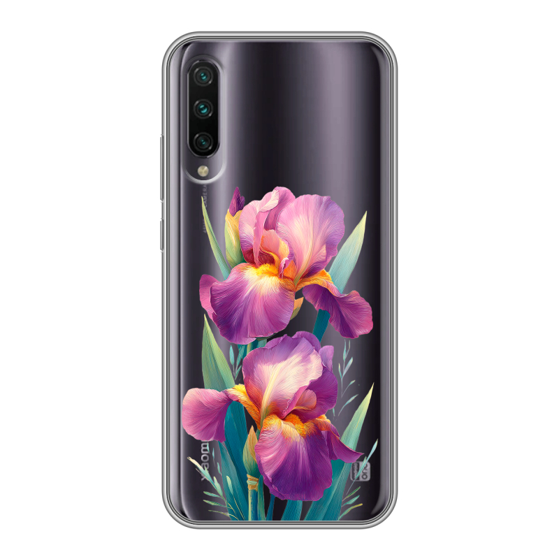 Силиконовый противоударный чехол на Xiaomi Mi A3 с принтом Цветы орхидеи Силиконовый противоударный чехол на Xiaomi Mi A3 с принтом Цветы орхидеи