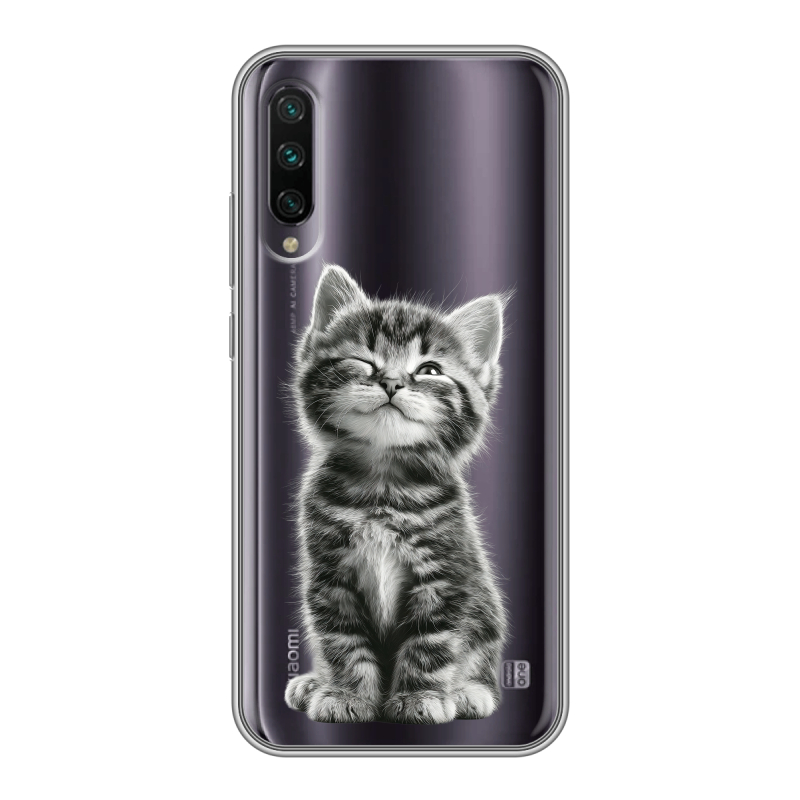 Силиконовый противоударный чехол на Xiaomi Mi A3 с принтом Котенок Силиконовый противоударный чехол на Xiaomi Mi A3 с принтом Котенок