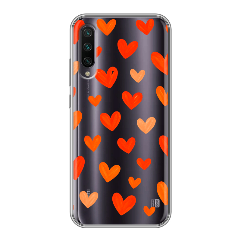 Пластиковый чехол на Xiaomi Mi A3 с принтом Сердечки Пластиковый чехол на Xiaomi Mi A3 с принтом Сердечки