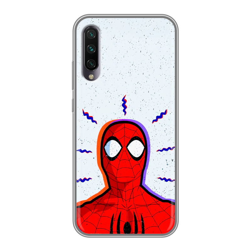 Силиконовый противоударный чехол на Xiaomi Mi A3 с принтом Spiderman Человек паук Силиконовый противоударный чехол на Xiaomi Mi A3 с принтом Spiderman Человек паук