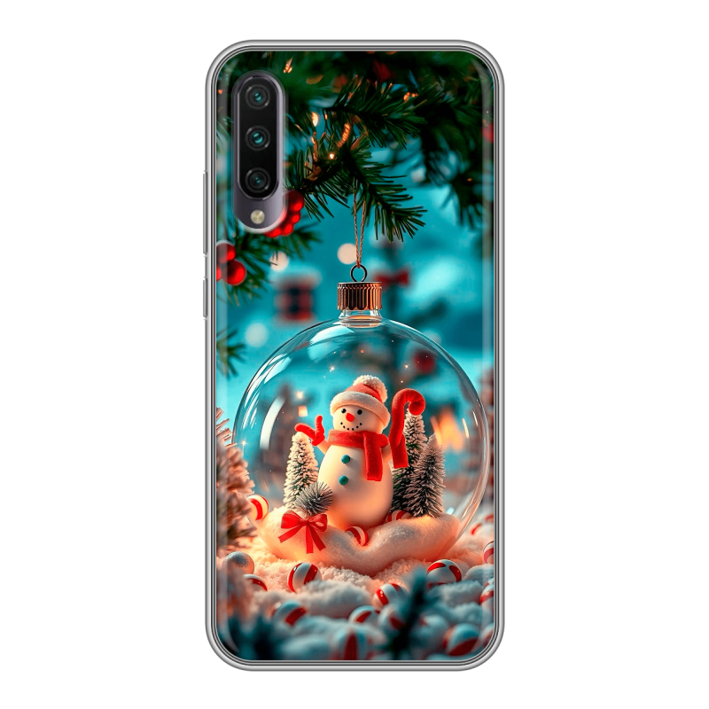 Силиконовый противоударный чехол на Xiaomi Mi A3 с принтом Новый год Силиконовый противоударный чехол на Xiaomi Mi A3 с принтом Новый год