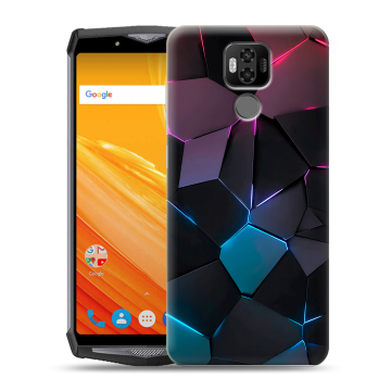 Силиконовый чехол на Ulefone Power 6 с принтом Геометрия неона Силиконовый чехол на Ulefone Power 6 с принтом Геометрия неона