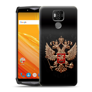 Силиконовый чехол на Ulefone Power 6 с принтом Герб России