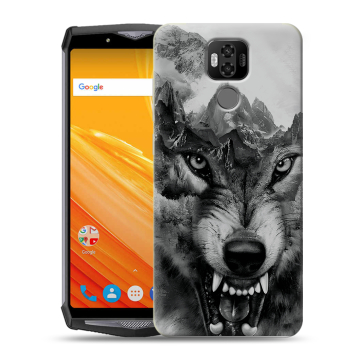 Силиконовый чехол на Ulefone Power 6 с принтом Волк Силиконовый чехол на Ulefone Power 6 с принтом Волк
