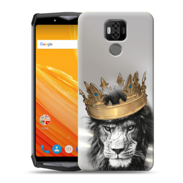 Силиконовый чехол на Ulefone Power 6 с принтом Лев с короной Силиконовый чехол на Ulefone Power 6 с принтом Лев с короной