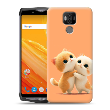 Силиконовый чехол на Ulefone Power 6 с принтом Милые котики Силиконовый чехол на Ulefone Power 6 с принтом Милые котики