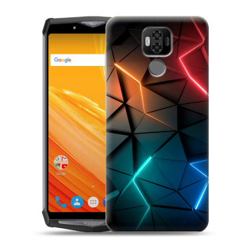 Силиконовый чехол на Ulefone Power 6 с принтом Абстракция неон Силиконовый чехол на Ulefone Power 6 с принтом Абстракция неон