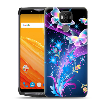 Силиконовый чехол на Ulefone Power 6 с принтом Бабочки Силиконовый чехол на Ulefone Power 6 с принтом Бабочки