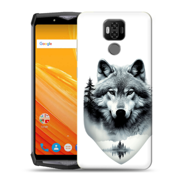 Силиконовый чехол на Ulefone Power 6 с принтом Волк в лесу Силиконовый чехол на Ulefone Power 6 с принтом Волк в лесу
