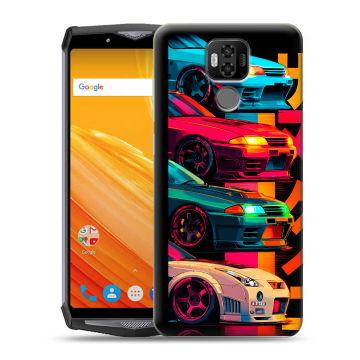 Силиконовый чехол на Ulefone Power 6 с принтом Гоночные машины Силиконовый чехол на Ulefone Power 6 с принтом Гоночные машины