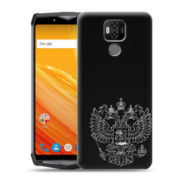 Силиконовый чехол на Ulefone Power 6 с принтом Герб России
