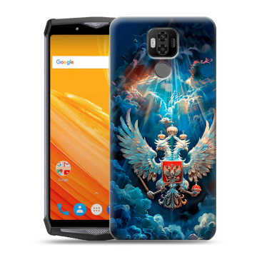 Силиконовый чехол на Ulefone Power 6 с принтом Герб флаг России Силиконовый чехол на Ulefone Power 6 с принтом Герб флаг России