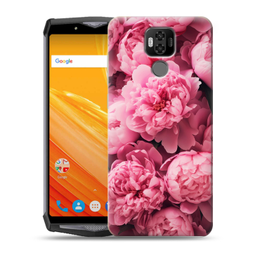 Силиконовый чехол на Ulefone Power 6 с принтом цветы пионы Силиконовый чехол на Ulefone Power 6 с принтом цветы пионы