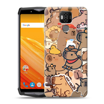 Силиконовый чехол на Ulefone Power 6 с принтом капибара Силиконовый чехол на Ulefone Power 6 с принтом капибара
