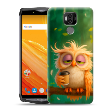 Силиконовый чехол на Ulefone Power 6 с принтом сова Силиконовый чехол на Ulefone Power 6 с принтом сова