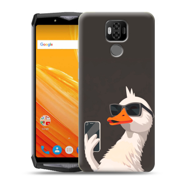 Силиконовый чехол на Ulefone Power 6 с принтом утка в очках Силиконовый чехол на Ulefone Power 6 с принтом утка в очках