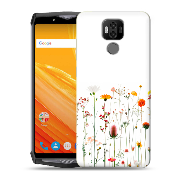 Силиконовый чехол на Ulefone Power 6 с принтом цветы Силиконовый чехол на Ulefone Power 6 с принтом цветы