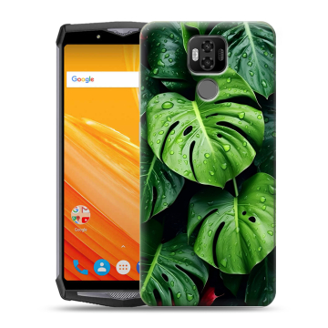 Силиконовый чехол на Ulefone Power 6 с принтом Листья Силиконовый чехол на Ulefone Power 6 с принтом Листья