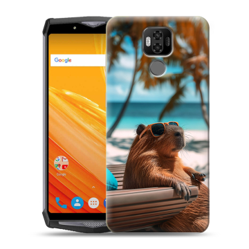 Силиконовый чехол на Ulefone Power 6 с принтом Капибара Силиконовый чехол на Ulefone Power 6 с принтом Капибара