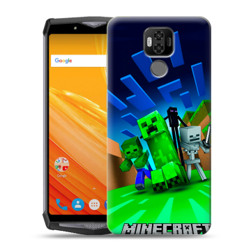 Силиконовый чехол на Ulefone Power 6 с принтом Майнкрафт Силиконовый чехол на Ulefone Power 6 с принтом Майнкрафт