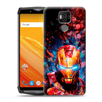 Силиконовый чехол на Ulefone Power 6 с принтом Железный человек Ironman