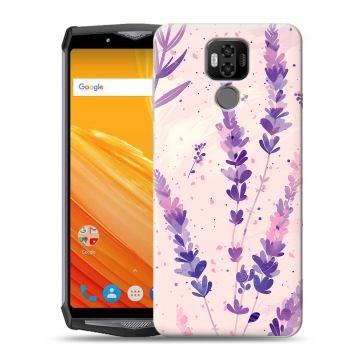 Силиконовый чехол на Ulefone Power 6 с принтом цветы лаванда Силиконовый чехол на Ulefone Power 6 с принтом цветы лаванда