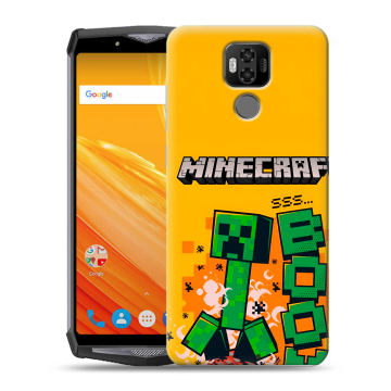 Силиконовый чехол на Ulefone Power 6 с принтом Майнкрафт Minecraft