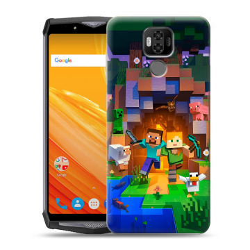 Силиконовый чехол на Ulefone Power 6 с принтом Майнкрафт Minecraft Силиконовый чехол на Ulefone Power 6 с принтом Майнкрафт Minecraft