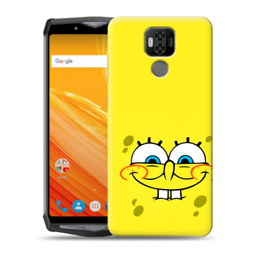 Силиконовый чехол на Ulefone Power 6 с принтом спанчбоб спанч боб