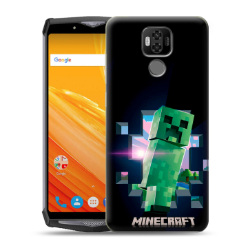Силиконовый чехол на Ulefone Power 6 с принтом Майнкрафт Minecraft