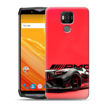 Силиконовый чехол на Ulefone Power 6 с принтом Мерседес Mercedes AMG
