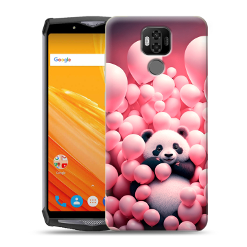 Силиконовый чехол на Ulefone Power 6 с принтом Панда Силиконовый чехол на Ulefone Power 6 с принтом Панда