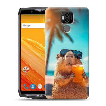 Силиконовый чехол на Ulefone Power 6 с принтом Капибара