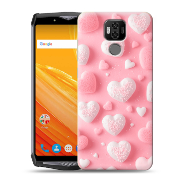Силиконовый чехол на Ulefone Power 6 с принтом Сердечки Силиконовый чехол на Ulefone Power 6 с принтом Сердечки