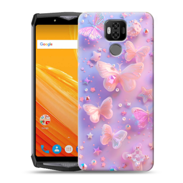 Силиконовый чехол на Ulefone Power 6 с принтом Бабочки