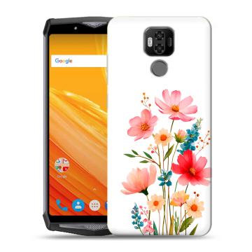 Силиконовый чехол на Ulefone Power 6 с принтом Цветы