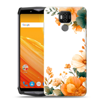 Силиконовый чехол на Ulefone Power 6 с принтом Цветы принт