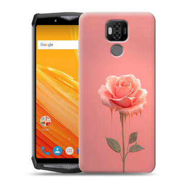 Силиконовый чехол на Ulefone Power 6 с принтом Розовая роза