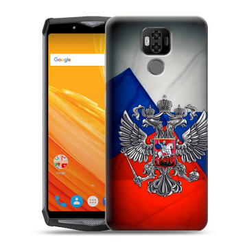 Силиконовый чехол на Ulefone Power 6 с принтом Флаг России Силиконовый чехол на Ulefone Power 6 с принтом Флаг России