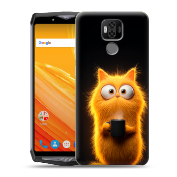 Силиконовый чехол на Ulefone Power 6 с принтом Смешной кот