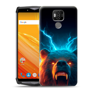 Силиконовый чехол на Ulefone Power 6 с принтом Медведь Силиконовый чехол на Ulefone Power 6 с принтом Медведь