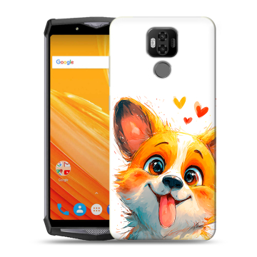 Силиконовый чехол на Ulefone Power 6 с принтом корги Силиконовый чехол на Ulefone Power 6 с принтом корги