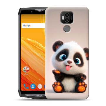Силиконовый чехол на Ulefone Power 6 с принтом милая панда
