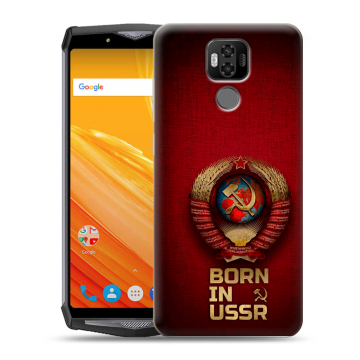 Силиконовый чехол на Ulefone Power 6 с принтом Флаг Герб СССР Силиконовый чехол на Ulefone Power 6 с принтом Флаг Герб СССР